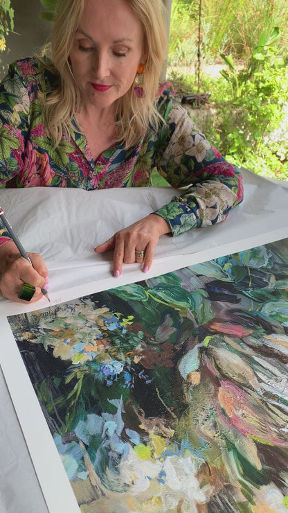 Kim Black Signing Colourburst Print - Ruthanne Collection