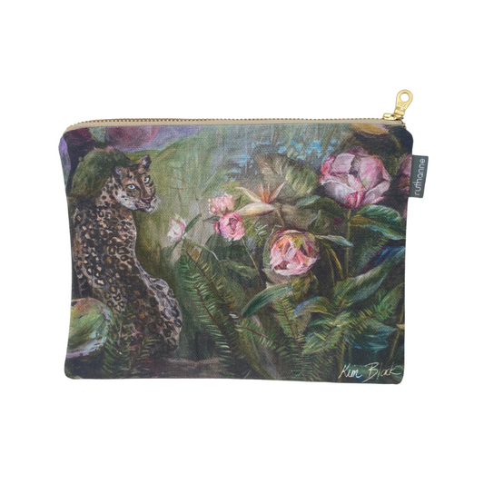 Leopard Cosmetic Bag - Kim Black - Ruthanne Collection